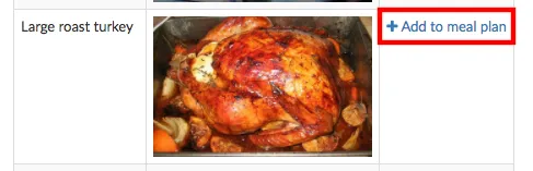 adding large turkey roast to plan